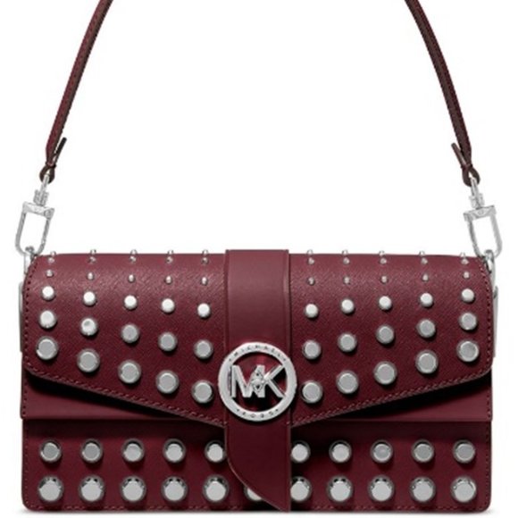 Michael Kors - Greenwich Medium Studded Leather Convertible Shoulder Bag - Picture 1 of 3